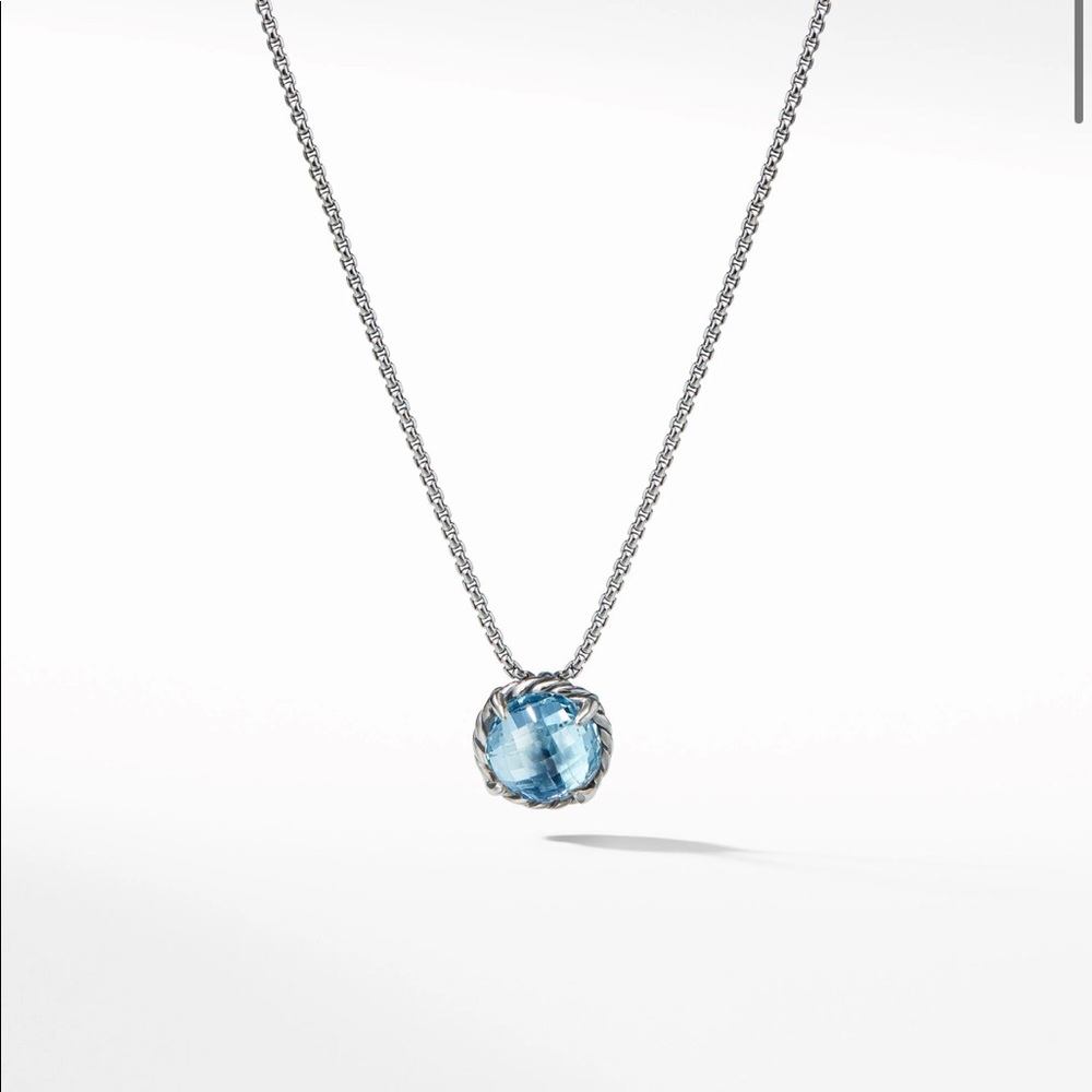 David Yurman Petite Chatelaine Necklace in Blue Topaz